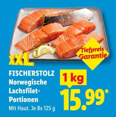 Fischerstolz Norwegische Lachsfilet-Portionen