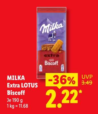 MILKA Extra LOTUS Biscoff