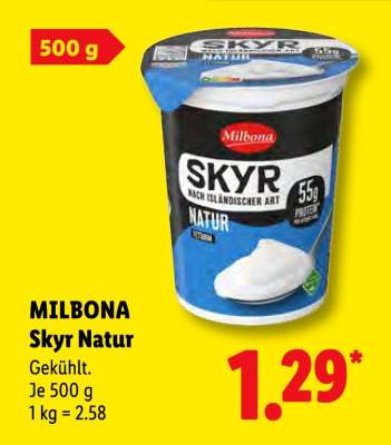 Milbona Skyr Natur