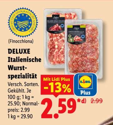 DE LUXE Italienische Wurstspezialität