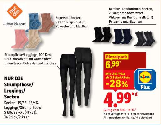 NUR DIE Strumpfhose/Leggings/Socken