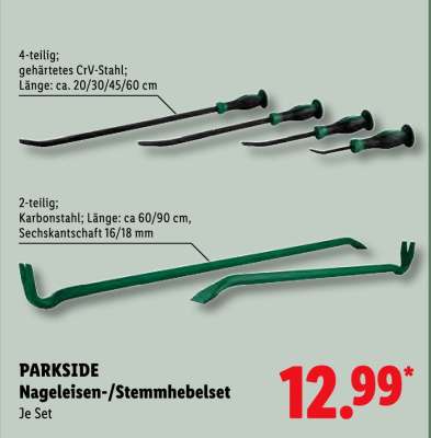 PARKSIDE Nageleisen-/Stemmhebelset