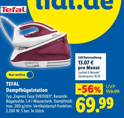 TEFAL Dampfbügelstation