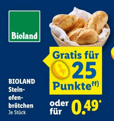 Bioland Steinofenbrötchen Je Stück