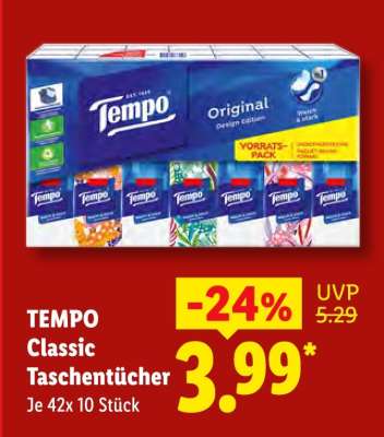 TEMPO Classic Taschentücher