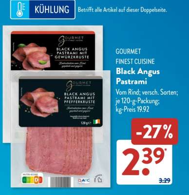 GOURMET FINEST CUISINE Black Angus Pastrami
