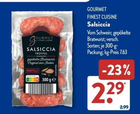 GOURMET FINEST CUISINE Salsiccia