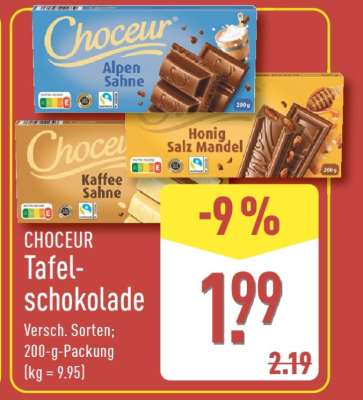 CHOCEUR Tafelschokolade