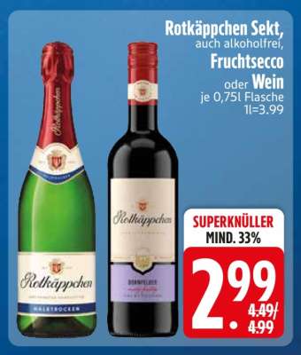 Rotkäppchen Sekt, Fruchtsecco oder Wein