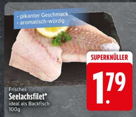 Frisches Seelachsfilet