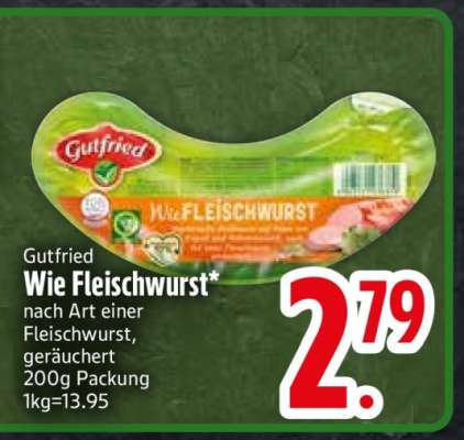 GUTFRIED Wie Fleischwurst