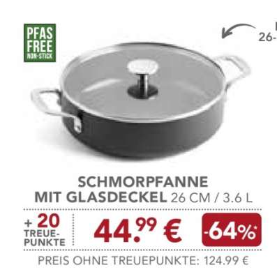 Schmorpfanne mit Glasdeckel