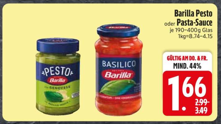 Barilla Pesto oder Pasta-Sauce