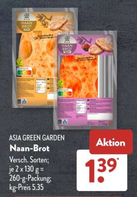 ASIA GREEN GARDEN Naan-Brot