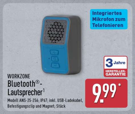WORKZONE Bluetooth®-Lautsprecher