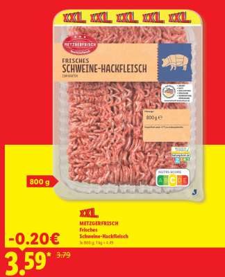 XXL METZGERFRISCH Frisches Schweine-Hackfleisch