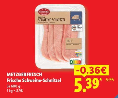 Metzgerfrisch Frische Schweine- Schnitzel