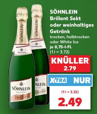 SÖHNLEIN Brillant Sekt oder weinhaltiges Getränk
