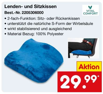 Lenden- und Sitzkissen