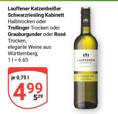 Lauffener Katzenbeisser Schwarzriesling Kabinett