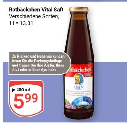 Rotbäckchen Vital Saft