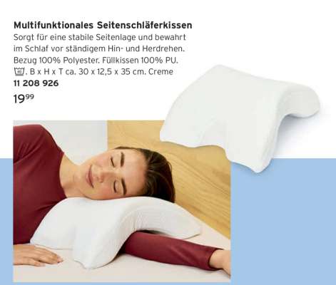 Multifunktionales Seitenschläferkissen