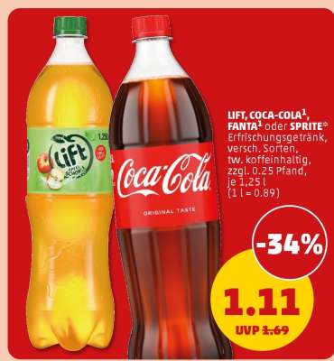 LIFT, COCA-COLA, FANTA oder SPRITE