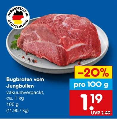 Bugbraten vom Jungbullen