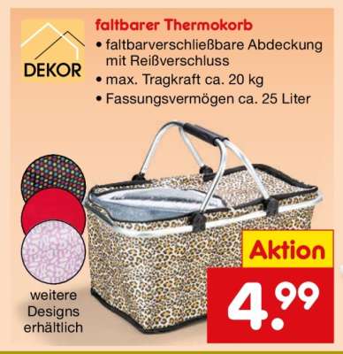 faltbarer Thermokorb