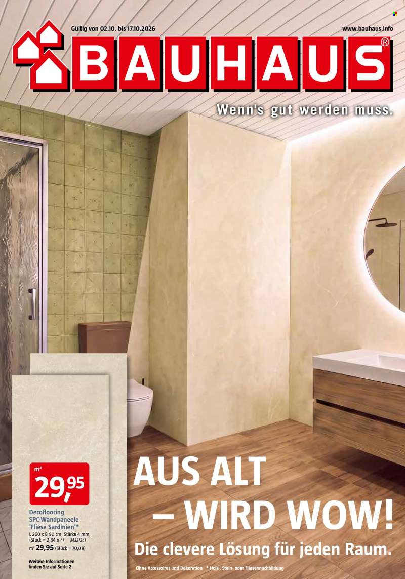 Prospekte Bauhaus - 2.10.2026 - 17.10.2026.