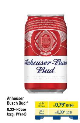 ANHEUSER-BUSCH BUD