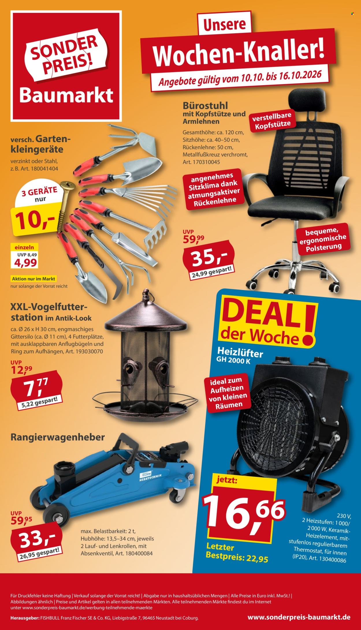 Leták Sonderpreis-Baumarkt - 10.10.2026 - 16.10.2026. Strana 1