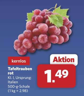 Tafeltrauben rot