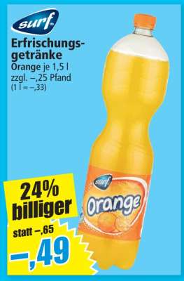 Erfrischungsgetränke Orange