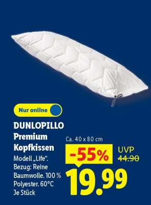 DUNLOPILLO Premium Kopfkissen