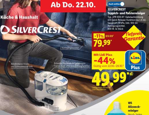 SILVERCREST Teppich- und Polsterreiniger