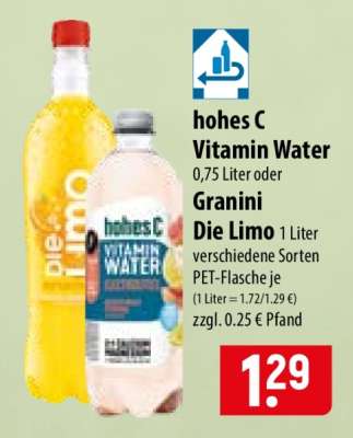 hohes C Vitamin Water oder Granini Die Limo
