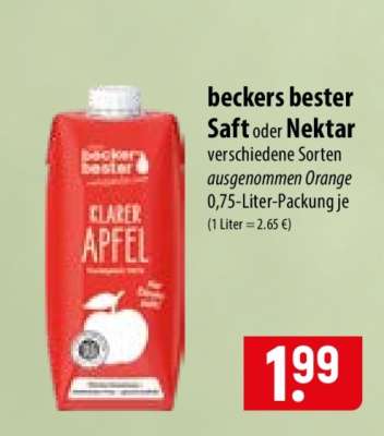 beckers bester Saft oder Nektar