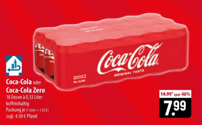 Coca-Cola oder Coca-Cola Zero