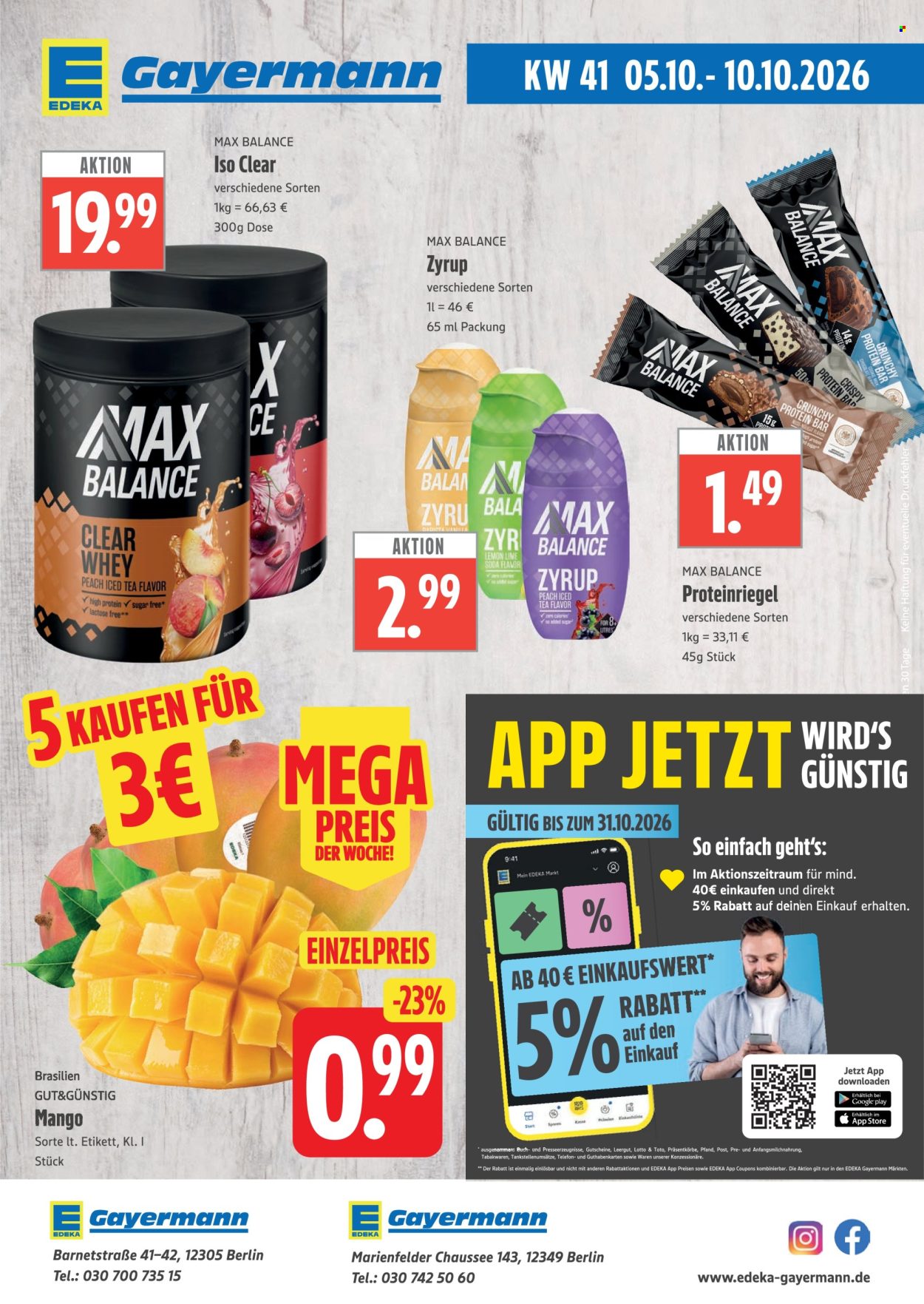 Edeka Prospekte  - 5.10.2026 - 10.10.2026. Seite 1