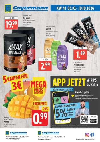 Prospekte Edeka - 5.10.2026 - 10.10.2026.