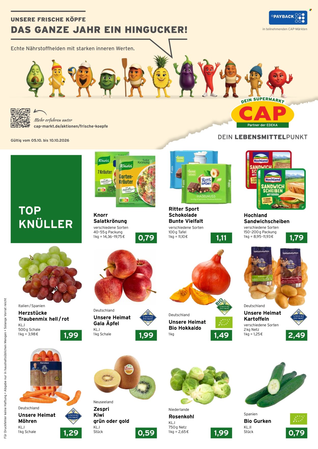 CAP-Markt Prospekte  - 5.10.2026 - 10.10.2026. Seite 1