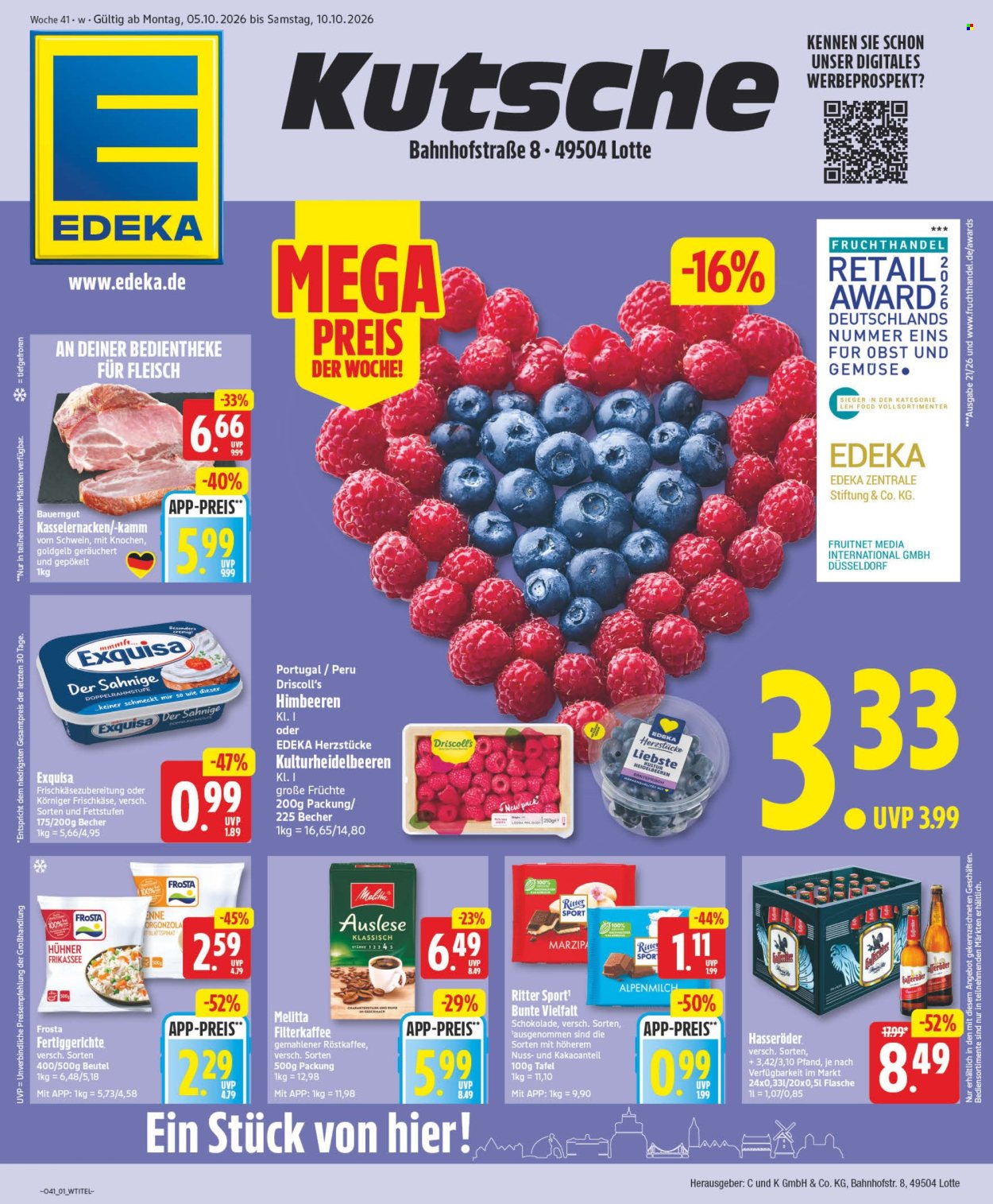 Edeka Prospekte  - 5.10.2026 - 10.10.2026. Seite 1