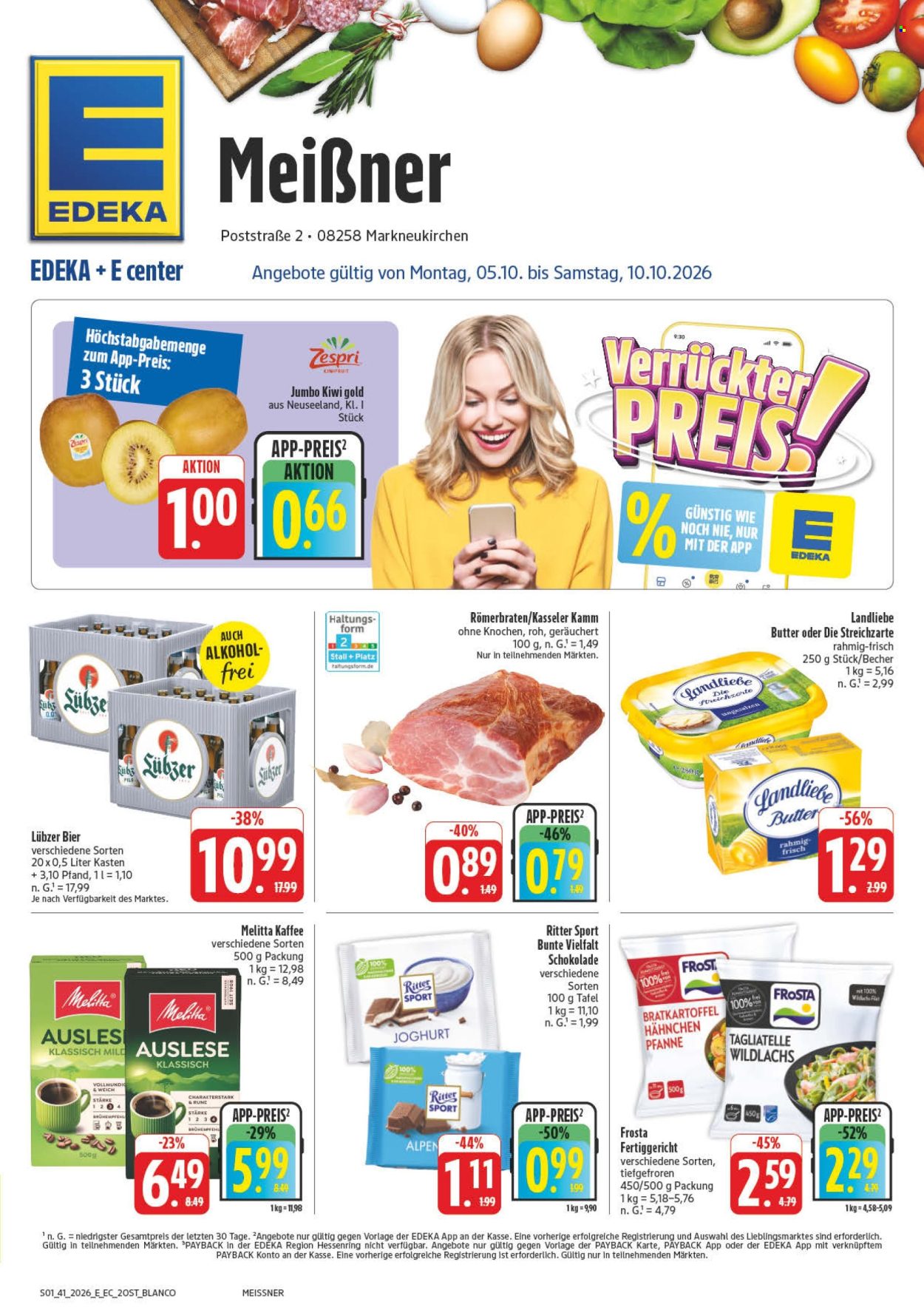 Edeka Prospekte  - 5.10.2026 - 10.10.2026. Seite 1