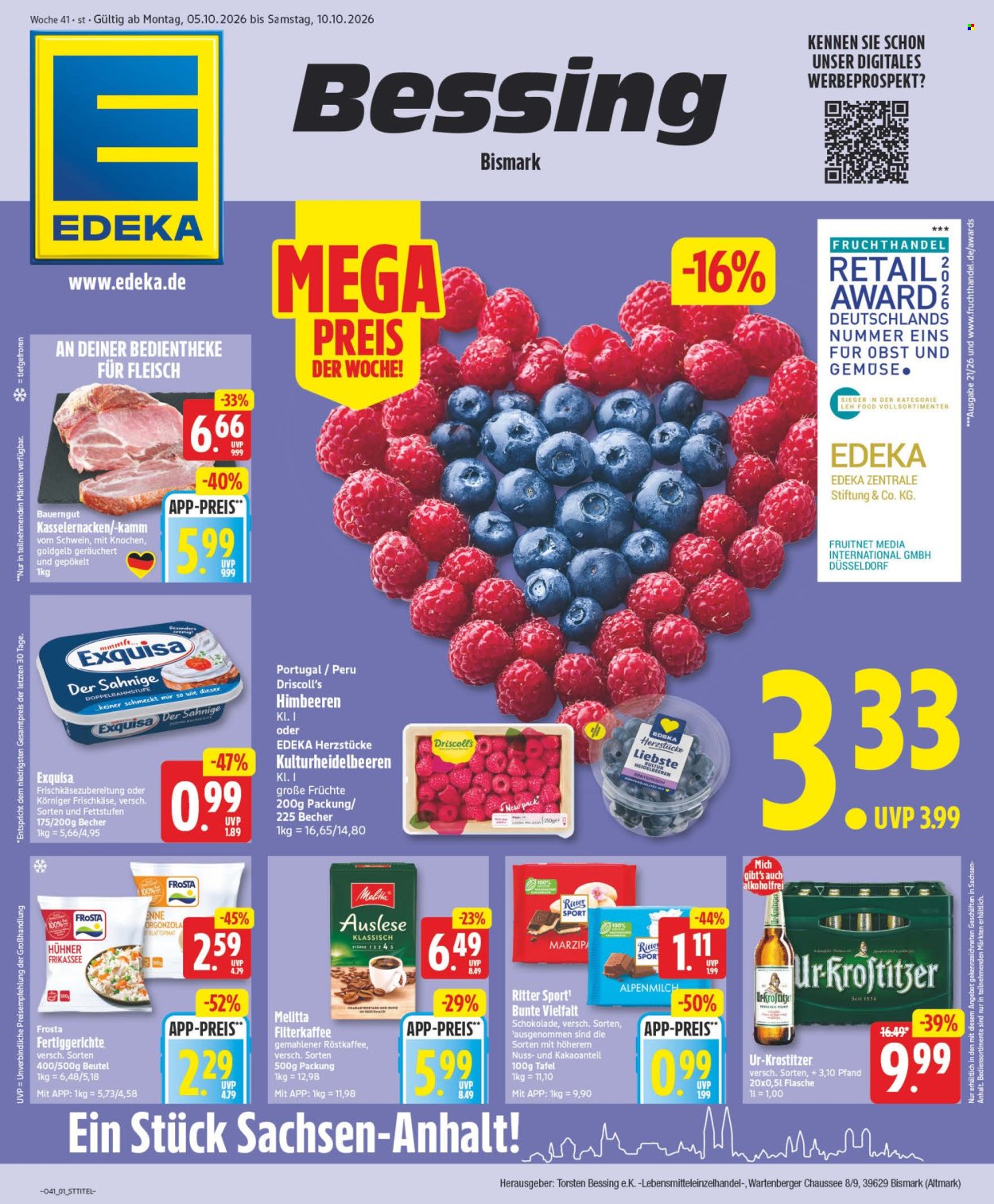 Edeka Prospekte  - 5.10.2026 - 10.10.2026. Seite 1