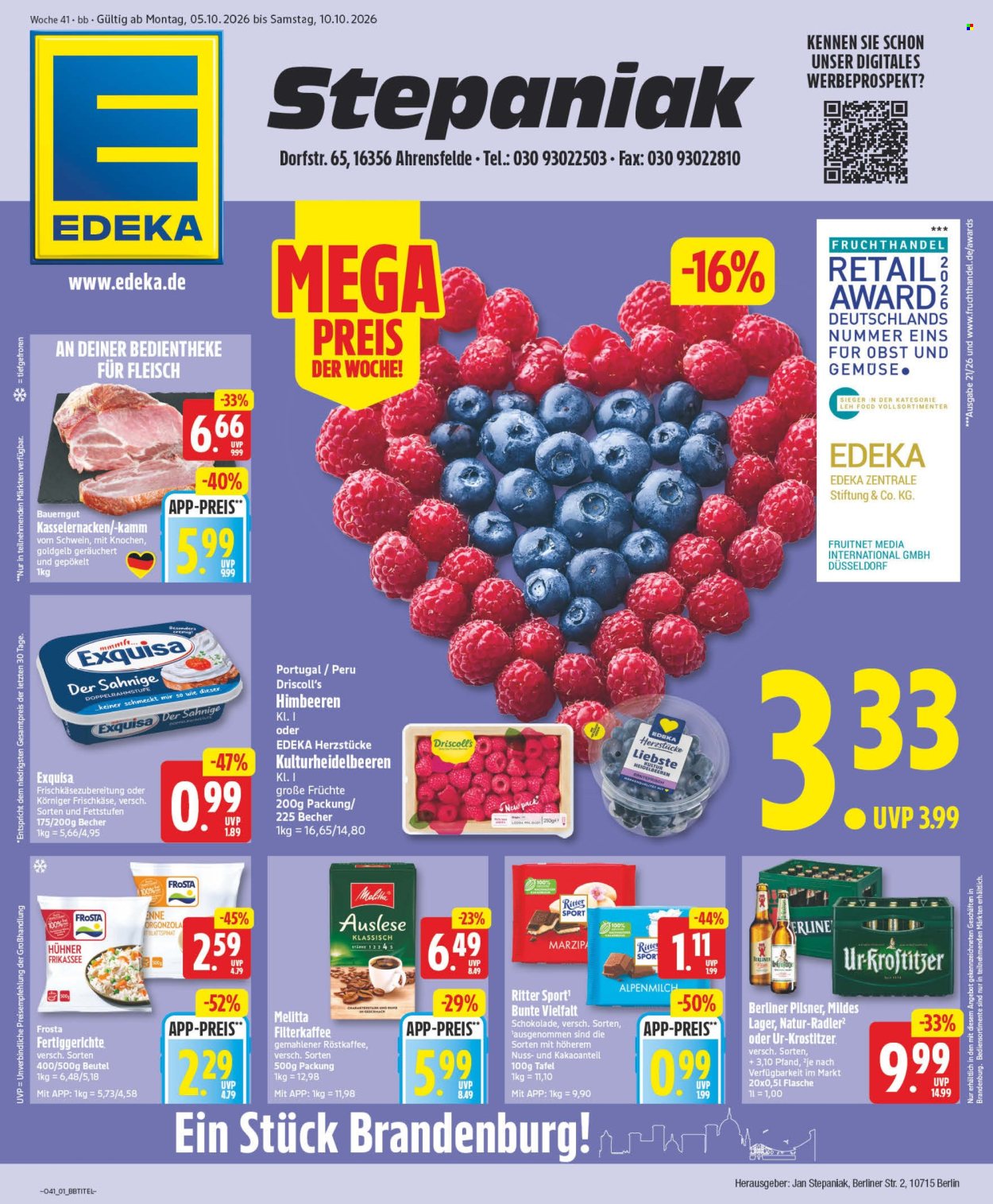 Edeka Prospekte  - 5.10.2026 - 10.10.2026. Seite 1