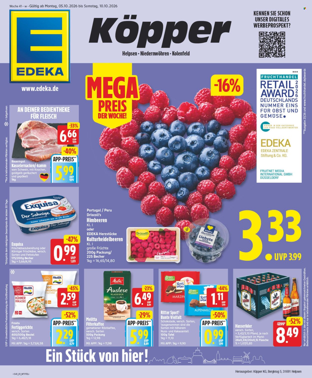 Edeka Prospekte  - 5.10.2026 - 10.10.2026. Seite 1