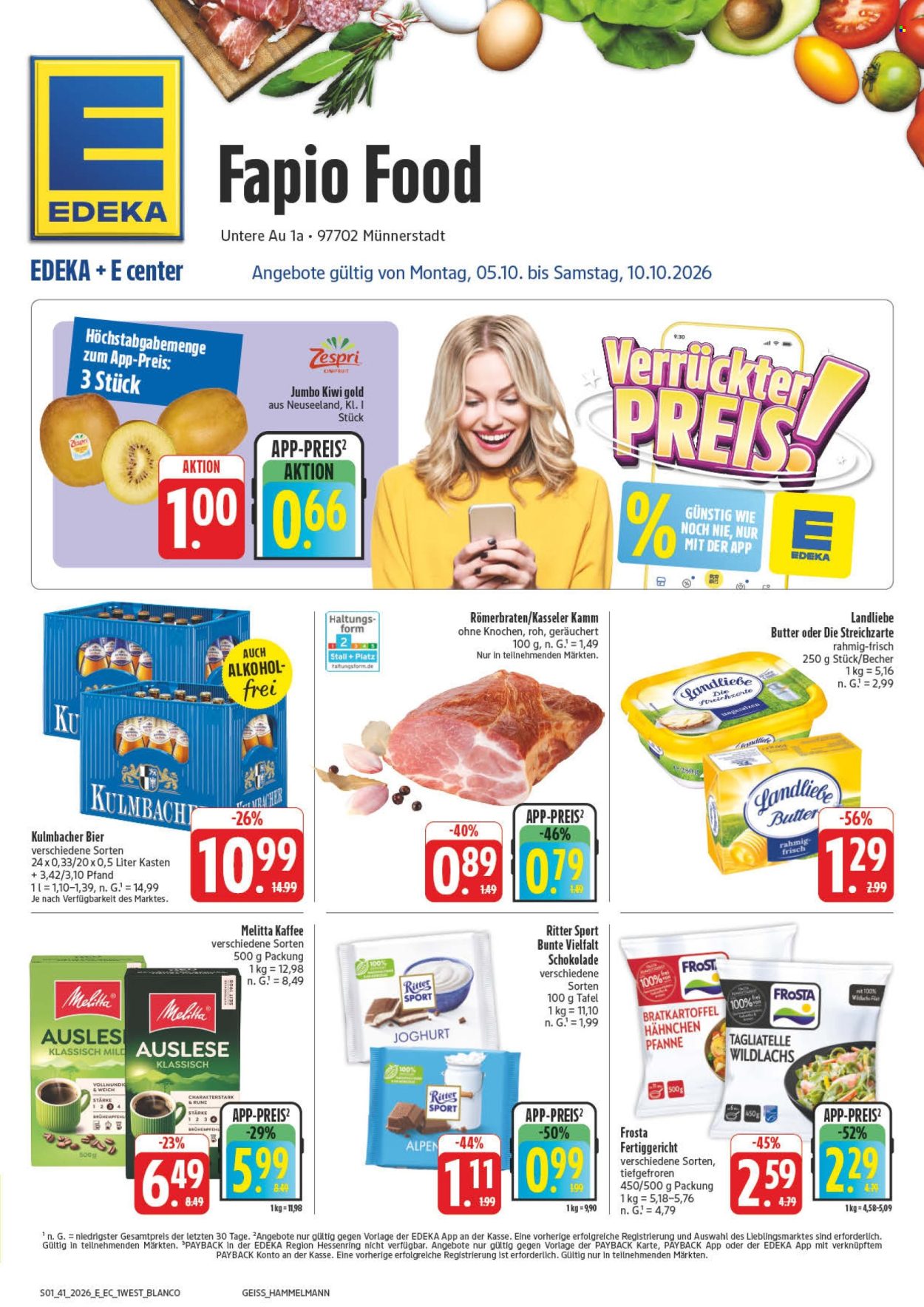 Edeka Prospekte  - 5.10.2026 - 10.10.2026. Seite 1
