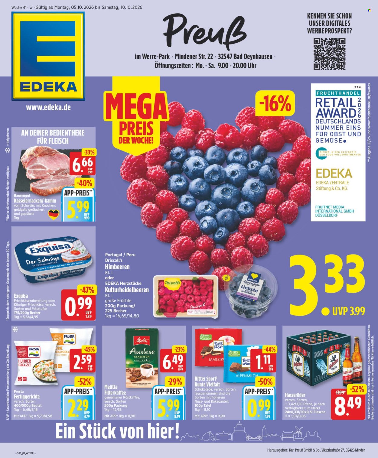 Edeka Prospekte  - 5.10.2026 - 10.10.2026. Seite 1