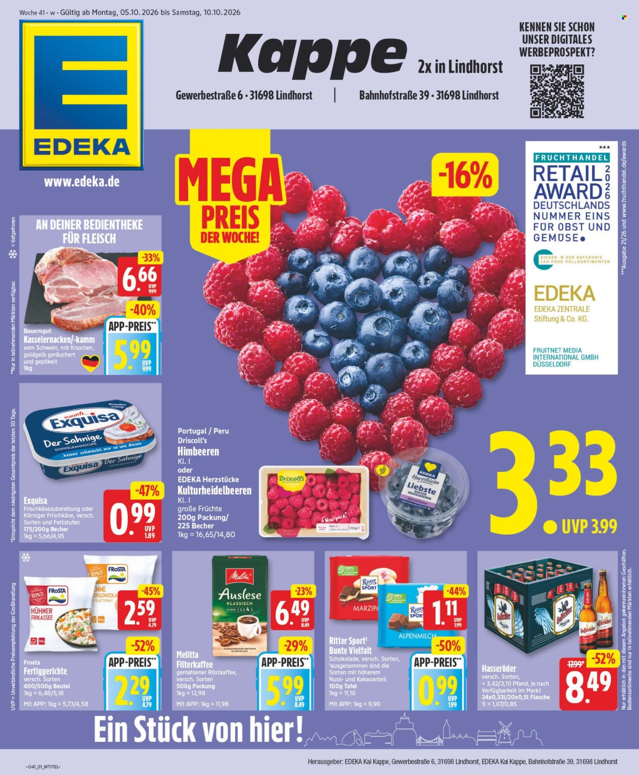 Edeka Prospekte  - 5.10.2026 - 10.10.2026. Seite 1